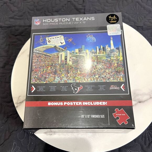 YouTheFan NFL Houston Texans Joe Journeyman NFL Puzzle & Bonus Poster 20x15":NWT - Picture 4 of 6